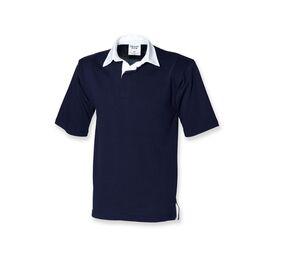 Front row FR003 - Kurzarm Rugby T-Shirt Navy