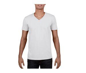 Gildan GN646 - Herren T-Shirt mit V-Ausschnitt aus 100% Baumwolle Weiß
