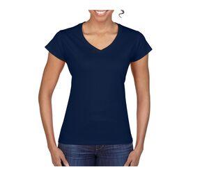 Gildan GN647 - Damen T-Shirt mit V-Ausschnitt aus 100% Baumwolle Navy