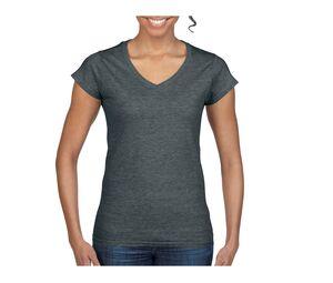 Gildan GN647 - Damen T-Shirt mit V-Ausschnitt aus 100% Baumwolle Dark Heather