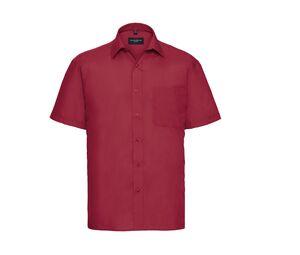 Russell Collection JZ935 - Pflegeleichtes Kurzarm Hemd Herren Classic Red