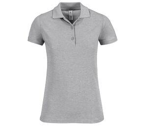 B&C BC409 - Damen Safran Timeless Poloshirt Heather Grey