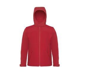 B&C BC650 - Hooded Softshell Jacke Herren Red