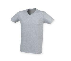 Skinnifit SF122 - Herren Stretch Cotton V-Ausschnitt T-Shirt