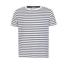 SF Mini SM202 - KIDS' STRIPED T White/ Oxford Navy