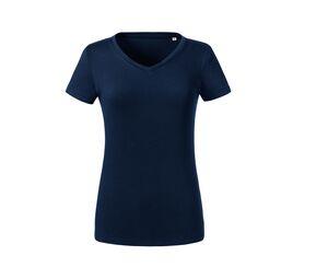 Russell RU103F - LADIES' PURE ORGANIC V-NECK French Navy