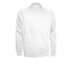 JHK JK296 - Sweatshirt mit Reißverschluss Unisex Weiß