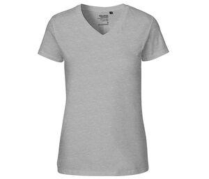 Neutral O81005 - Damen T-Shirt mit V-Ausschnitt Sport Grey