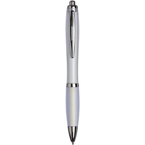 PF Concept 210335 - Curvy ballpoint pen with frosted barrel and grip Weiß