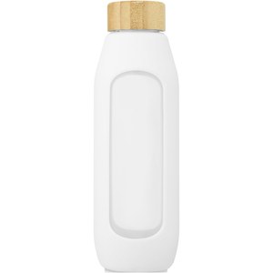 PF Concept 100666 - Tidan 600 ml Flasche aus Borosilikatglas mit Silikongriff Weiß