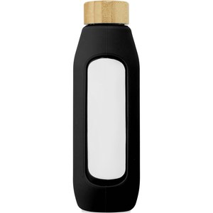 PF Concept 100666 - Tidan 600 ml Flasche aus Borosilikatglas mit Silikongriff Solid Black