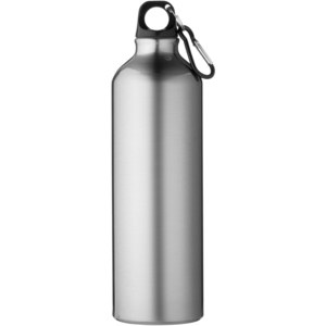 PF Concept 100739 - Oregon 770 ml RCS-zertifizierte Trinkflasche aus recyceltem Aluminium mit Karabinerhaken Silver