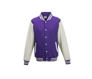 AWDIS JH043J - Kinder Baseball-Sweatshirt Purple / White