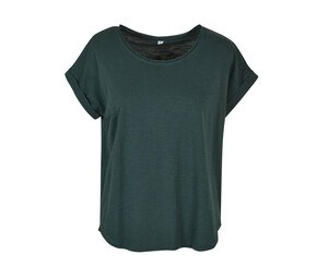Build Your Brand BY036 - Damen T-Shirt mit langem Rücken Bottle Green