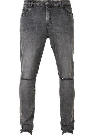 Urban Classics TB3076C - Slim Fit Jeans schwarz steinschwarz gewaschen